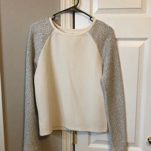 Loft white/black long sleeve top